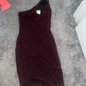mini one shoulder dress never worn with tags